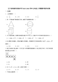 辽宁省阜新市实验中学2025-2026学年七年级上学期期中考试 数学试卷（含解析）