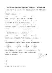 陕西省西安市高新区2025-2026学年八年级上学期期中 数学试卷