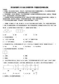 四川省成都市2026届七年级数学第一学期期末统考模拟试题含解析