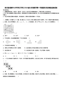 四川省成都市七中学育才学校2026届七年级数学第一学期期末质量跟踪监视试题含解析