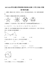 2025-2026学年内蒙古呼和浩特市和林格尔县第三中学九年级上学期期中数学试题-自定义类型
