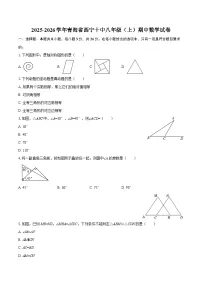2025-2026学年青海省西宁十中八年级（上）期中数学试卷-自定义类型
