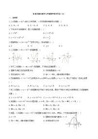 江苏省南通市如皋市磨头镇磨头初级中学2025-2026学年九年级上学期数学 周末作业（1）(含答案与解析)