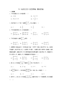 初中数学北师大版（2024）八年级上册（2024）第五章 二元一次方程组1 认识二元一次方程组练习题