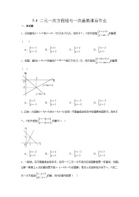 初中数学北师大版（2024）八年级上册（2024）第五章 二元一次方程组4 二元一次方程与一次函数课后练习题