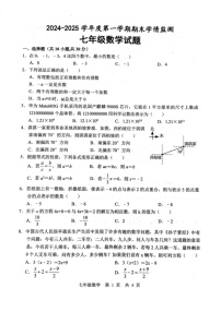山东省济宁市金乡县2024-2025学年七年级上学期1月期末数学试题