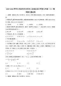 2025-2026学年江苏省苏州市苏州工业园区星汇学校七年级（上）数学期中测试卷（含答案+解析）
