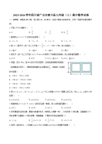 2025-2026学年四川省广元市青川县九年级（上）期中数学试卷-自定义类型