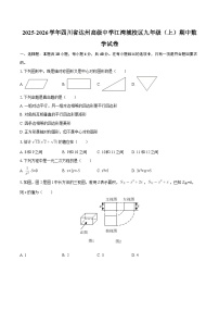 2025-2026学年四川省达州高级中学江湾城校区九年级（上）期中数学试卷-自定义类型 (1)