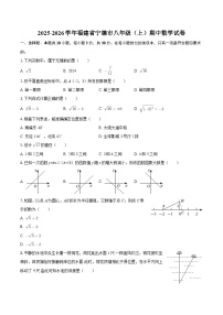 2025-2026学年福建省宁德市八年级（上）期中数学试卷-自定义类型