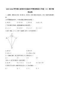 2025-2026学年浙江省杭州市观成中学教育集团八年级（上）期中数学试卷-自定义类型