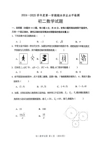 山东省淄博市高新区2024-2025学年七年级上学期1月期末数学试题