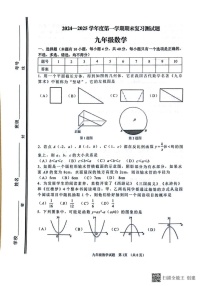 山东省淄博市高青县2024-2025学年九年级上学期1月期末数学试题