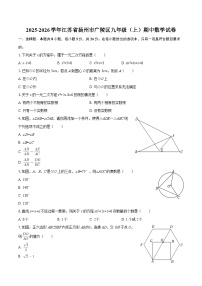 2025-2026学年江苏省扬州市广陵区九年级（上）期中数学试卷-自定义类型