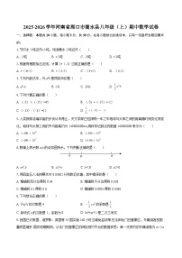 2025-2026学年河南省周口市商水县八年级（上）期中数学试卷-自定义类型