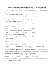 2025-2026学年湖南省湘潭市岳塘区八年级（上）期中数学试卷-自定义类型