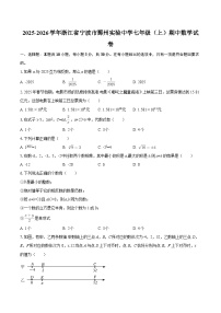 2025-2026学年浙江省宁波市鄞州实验中学七年级（上）期中数学试卷-自定义类型