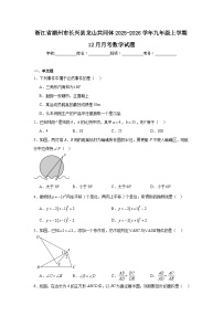 浙江省湖州市长兴县龙山共同体2025-2026学年九年级上学期12月月考数学试题