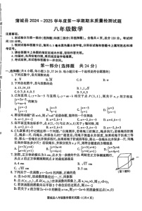 陕西省渭南市蒲城县2024-2025学年八年级上学期1月期末数学试题