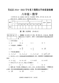 四川省资阳市安岳县2024-2025学年八年级上学期期末考试数学试卷