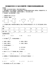 四川省南充市名校2026届七年级数学第一学期期末质量跟踪监视模拟试题含解析