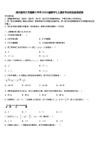 四川省内江市隆昌三中学2026届数学七上期末学业质量监测试题含解析
