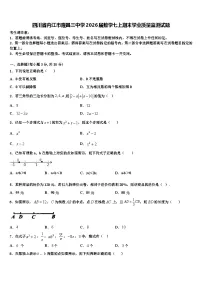 四川省内江市隆昌三中学2026届数学七上期末学业质量监测试题含解析