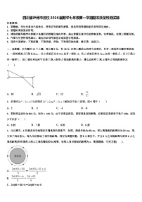四川省泸州市名校2026届数学七年级第一学期期末质量检测试题含解析