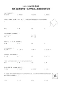 2025~2026学年贵州贵阳白云区贵阳市第十七中学初二上学期周测数学试卷（有答案解析）