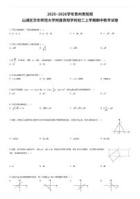 2025~2026学年贵州贵阳观山湖区华东师范大学附属贵阳学校初二上学期期中数学试卷（有答案解析）