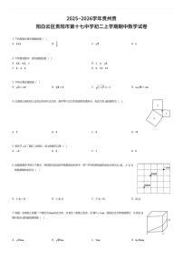 2025~2026学年贵州贵阳白云区贵阳市第十七中学初二上学期期中数学试卷（有答案解析）