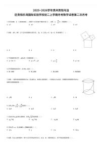 2025~2026学年贵州贵阳乌当区贵阳乐湾国际实验学校初二上学期月考数学试卷第二次月考（有答案解析）