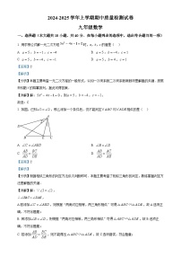 福建省三明市宁化县九年级上学期期中考试数学试题（解析版）-A4