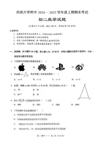 重庆市北碚区西南大学附属中学校2024－2025学年八年级上学期期末考试数学试卷