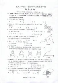 重庆市第八中学2024-2025学年九年级上学期期末试卷数学试题