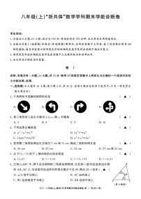 浙江省浙共体2024-2025学年上学期八年级期末数学试卷（人教版）