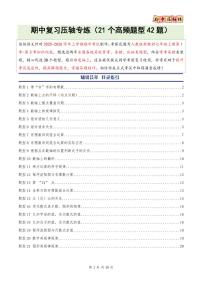 期中复习压轴专练（21个高频题型42题）练习含答案--2025-2026学年七年级数学上学期（人教版2024）