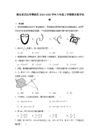 2024-2025武汉江夏、黄陂、蔡甸区八上期末数学试卷（含答案）