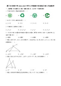 福建省厦门市杏南中学2024--2025学年上学期八年级数学期中质量检测卷（原卷版）-A4