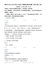 福建省漳州市2024—-2025学年八年级上学期期末教学质量检测数学试题(华师大版A卷)（解析版）-A4