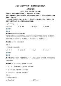 福建省漳州市台商投资区交通中学八年级上学期期中教学质量检测数学试卷（解析版）-A4