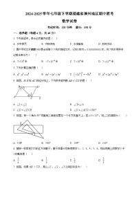 福建省漳州地区七年级下学期期中联考数学试卷（原卷版）-A4