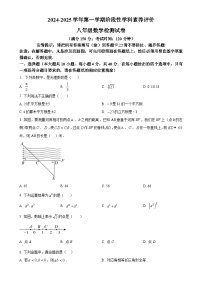 福建省漳州市东山县2024—2025学年上学期八年级期中考试数学试题（原卷版）-A4