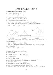 上海市闵行区七宝中学附属鑫都实验中学2025-2026学年八年级上学期12月月考数学试卷