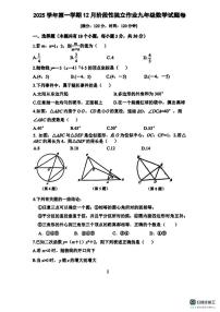 浙江省杭州市嘉绿苑中学2025-2026学年上学期12月月考九年级数学试题