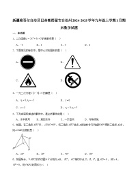 新疆维吾尔自治区巴音郭楞蒙古自治州2024-2025学年九年级上学期1月期末考试 数学试卷