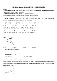 四川省蓬安县2026届七年级数学第一学期期末考试试题含解析