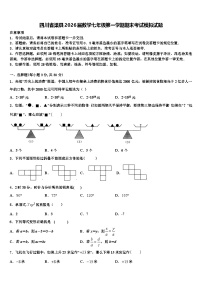 四川省渠县2026届数学七年级第一学期期末考试模拟试题含解析