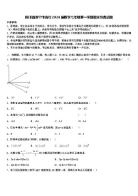 四川省遂宁市名校2026届数学七年级第一学期期末经典试题含解析