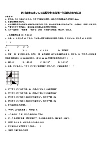 四川省雅安市2026届数学七年级第一学期期末统考试题含解析